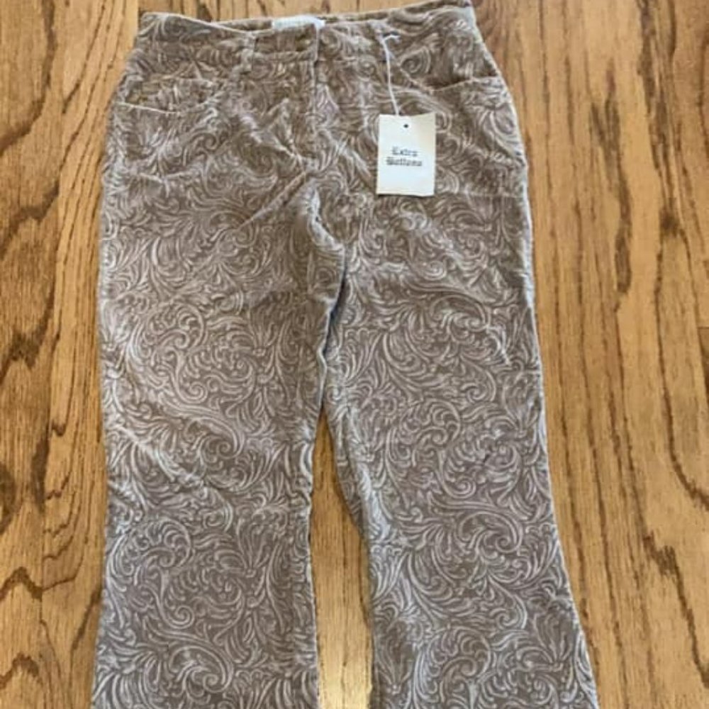New Hugo Buscati velvet pants, size 4